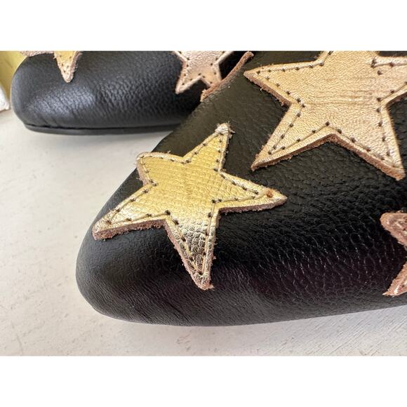 Silvia Cobos SALLY Flat Mule Black Ankle Wrap with Stars sz 39 = US sz 8.5 - Picture 4 of 16